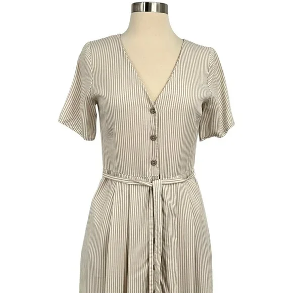 vetta button up midi dress Vetta / Emerald Two Piece Midi Dress tencel button up convertible skirt top  2